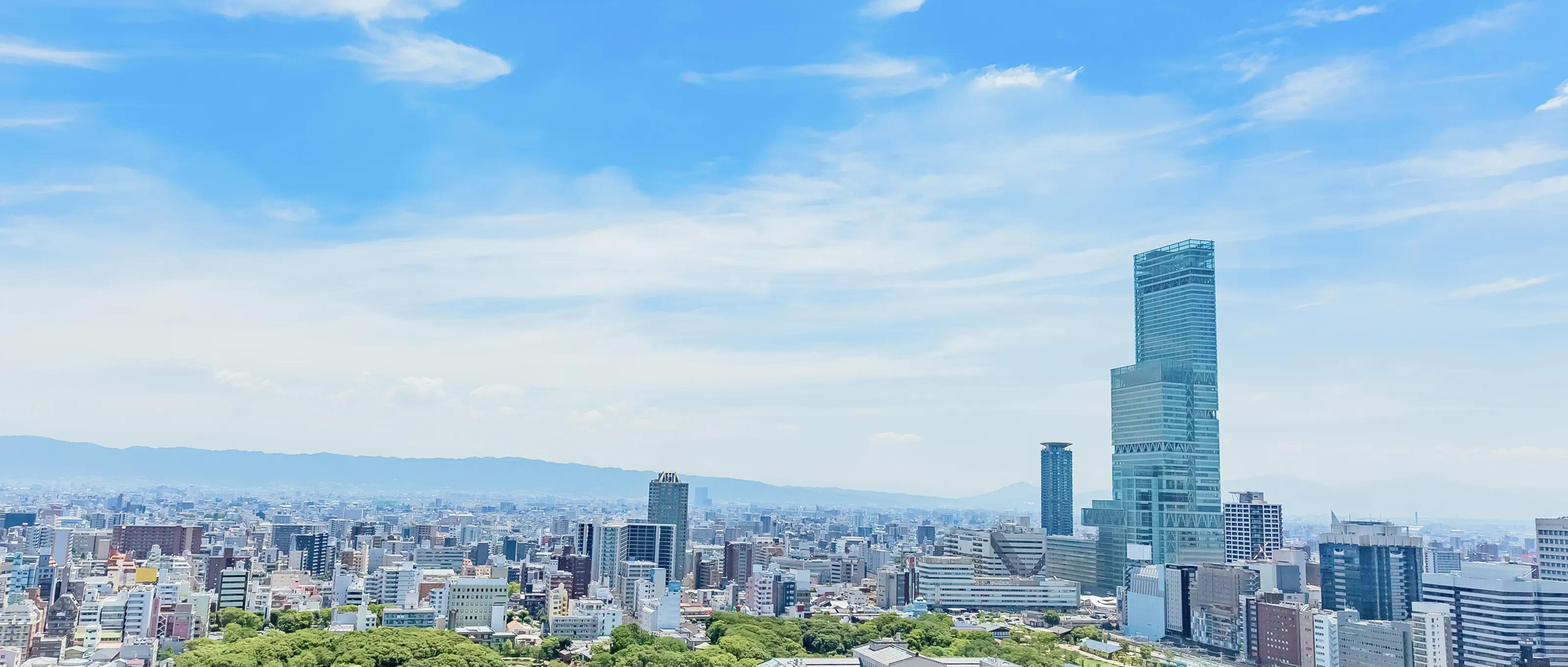 ワールドアイ企画が会社を構えている大阪の街並み