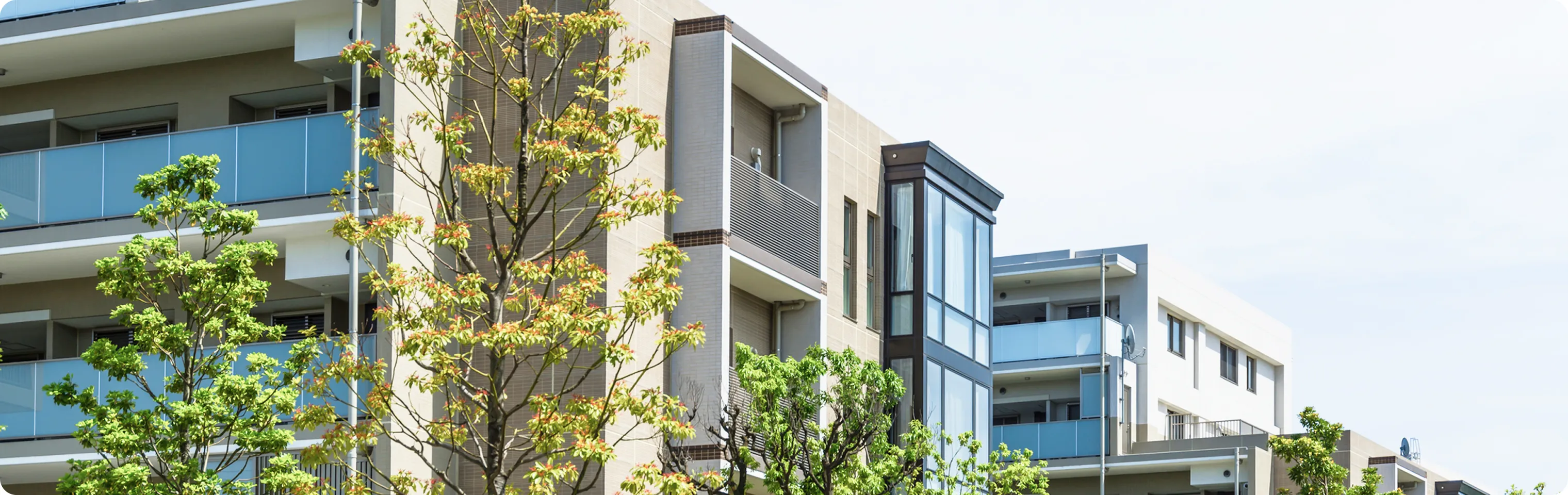 マンションが建ち並ぶ街並み