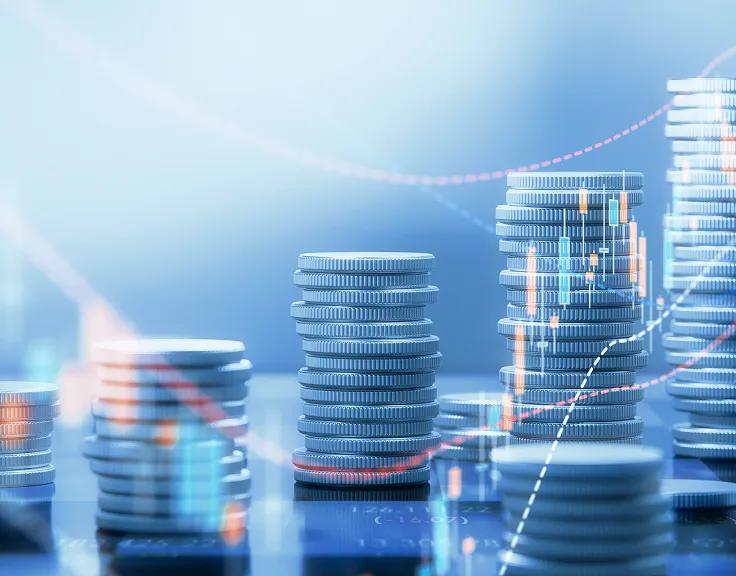 収支管理やシステム管理をイメージした画像